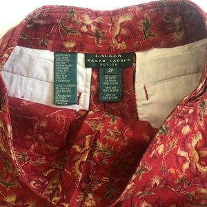 Ralph Lauren Shorts - RALPH LAUREN Shorts High Rise Orange Floral Linen Ralph Lauren Shorts - RALPH LAUREN Shorts High Rise Orange Floral Linen